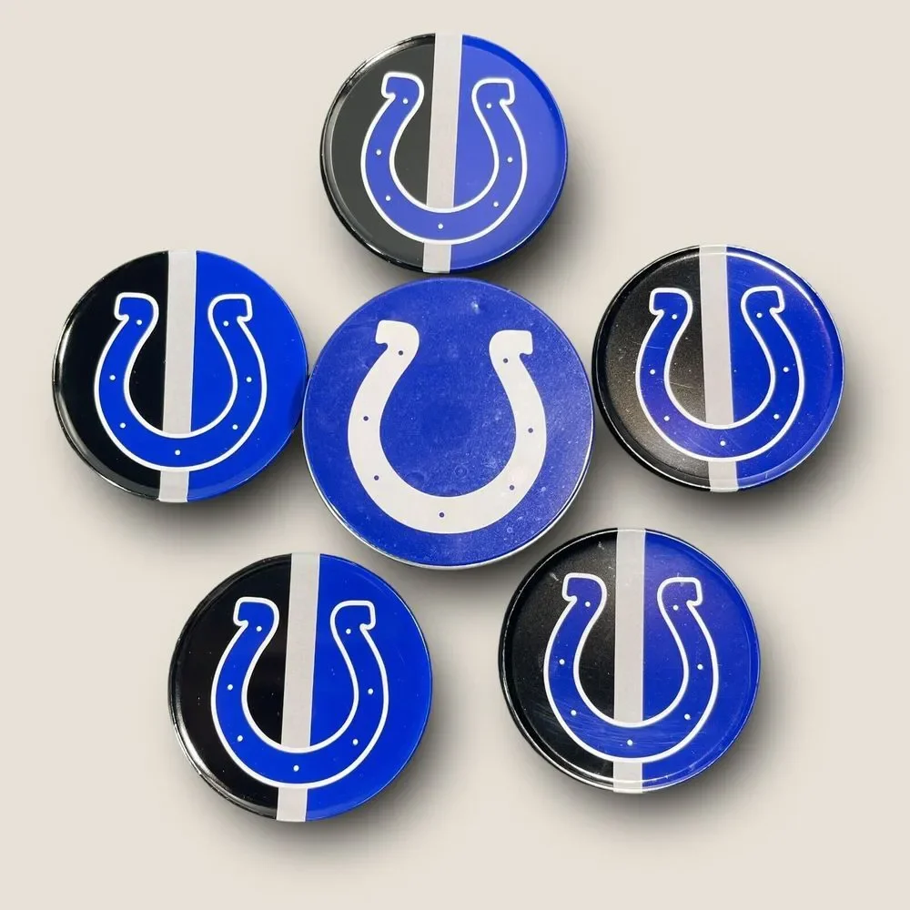 Indianapolis Colts 6pc Beverage Coaster Set Colts 5 Coasters/Tin Storage Box NFL
